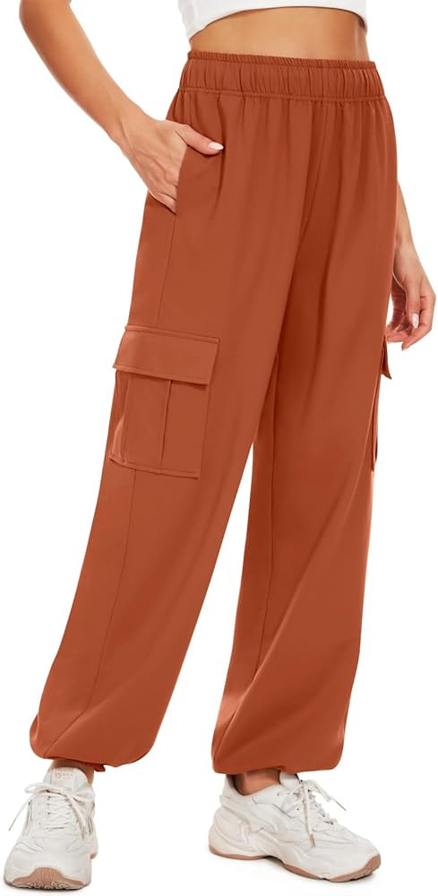 TARSE Womens Cargo Sweatpants Baggy Elastic High Waisted Joggers Y2K Loose Lounge Athletic Pants ... | Amazon (US)