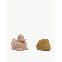 Henrik hedgehog and duckling natural rubber bath toys | Selfridges