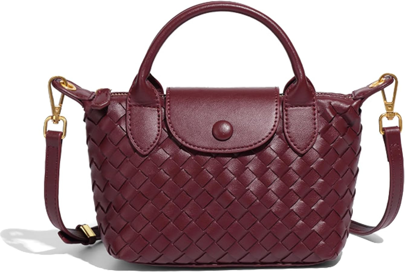 Woven Women Bag Fashion Clutch Crossbody Bag Leather Handbag Three Sizes Purse | Amazon (CA)