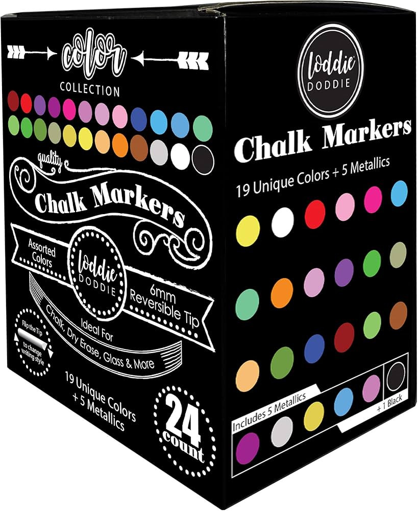 Amazon.com : Loddie Doddie Liquid Chalk Markers | Dust Free Chalk Pens - Perfect for Chalkboards,... | Amazon (US)