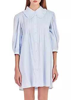 ENGLISH FACTORY Ruffled Collar Shirt Dress | Belk