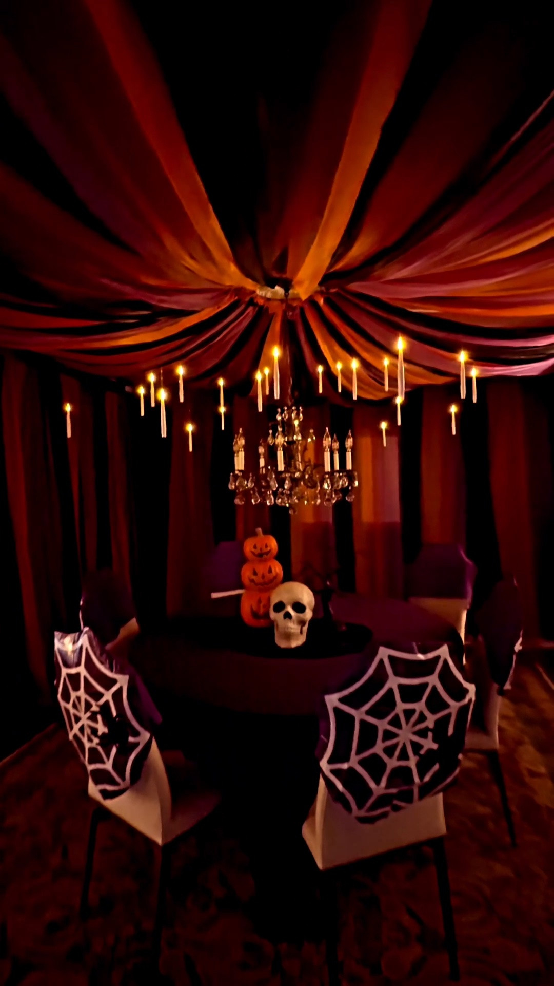 happy october 1st! i am in love with how this halloween circus tent transformed out dining room, and this is exactly how i did it! Even better? It's under $50 for all of the supplies! happy crafting!
..........
halloween decorations halloween party decor halloween party decorations happy halloween halloween party ideas DIY halloween decor spooky carnival halloween carnival DIY Halloween party floating candles harry potter party harry potter halloween candles magical party birthday party fall crafts fall craft ideas fall party decor diy decor video halloween decor ideas DIY halloween decorations DIY 

 #LTKmomlife #LTKHome #LTKKids