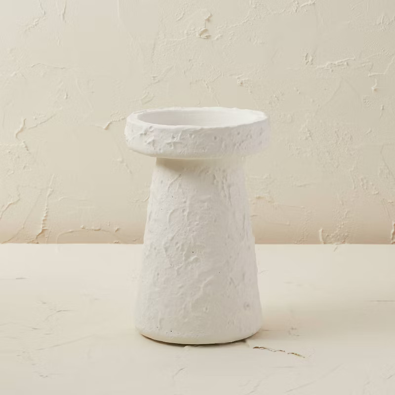 8" x 5" Terracotta Candle Holder Chalk White - Opalhouse™ designed with Jungalow... | Target