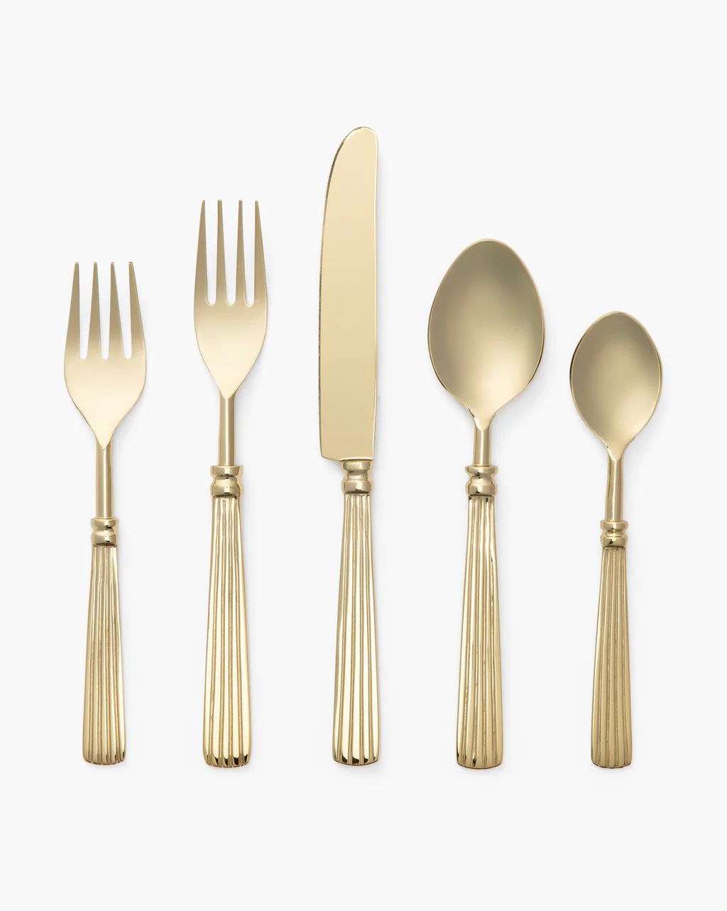 McNully Polished Brass Flatware (Set of 5) | McGee & Co.