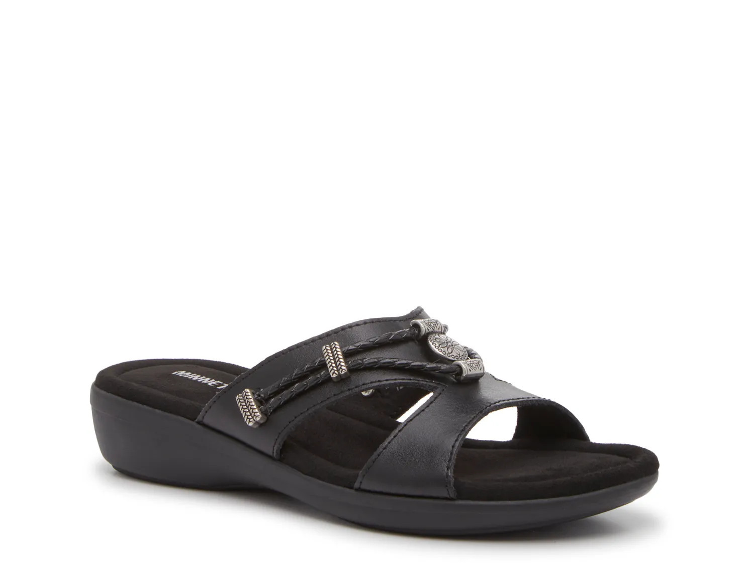 Minnetonka Silverslide Sandal | Women's | Black | Size 11 | Sandals | DSW