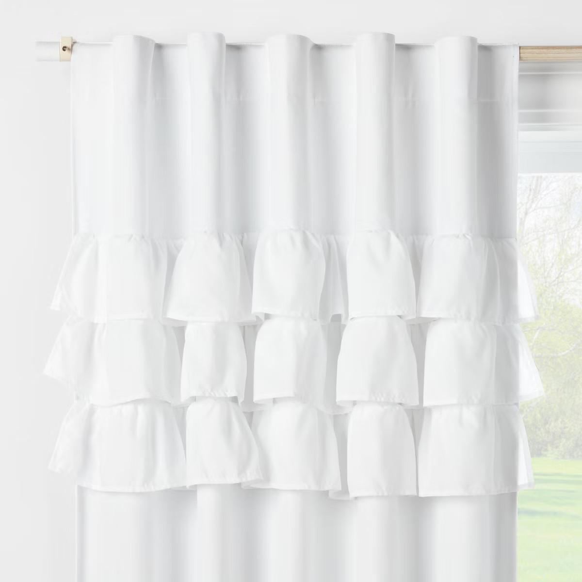 Ruffle Blackout Kids' Curtain Panel - Pillowfort™ | Target