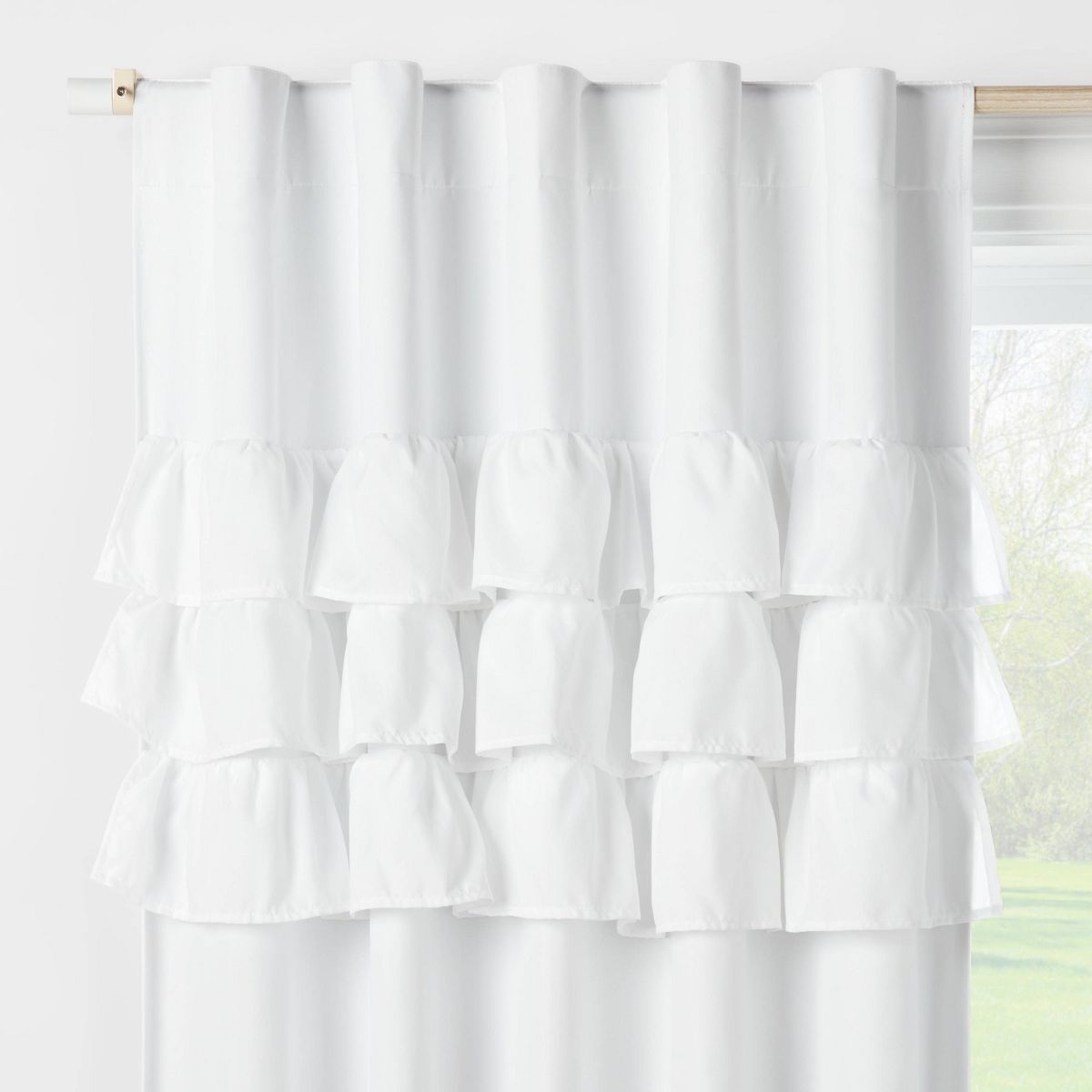 Ruffle Blackout Kids' Curtain Panel - Pillowfort™ | Target
