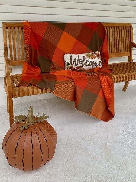 In partnership with @Wayfair, here is how we decorated our front porch for Thanksgiving this year! Click to shop our cozy fall blanket, teak wood bench, ‘Welcome’ throw pillow, and pumpkin luminary.
#ad #noplacelikeit #wayfair #wayfairfinds


#LTKHoliday #LTKSeasonal #LTKhome