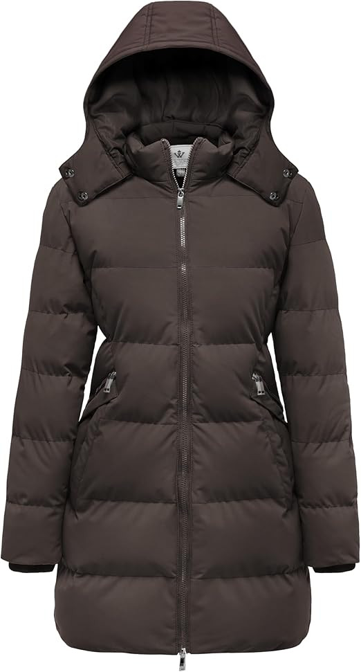 WenVen Women's Warm Thickened Parka Coat Winter Puffer Jacket with Removable Hood | Amazon (US)