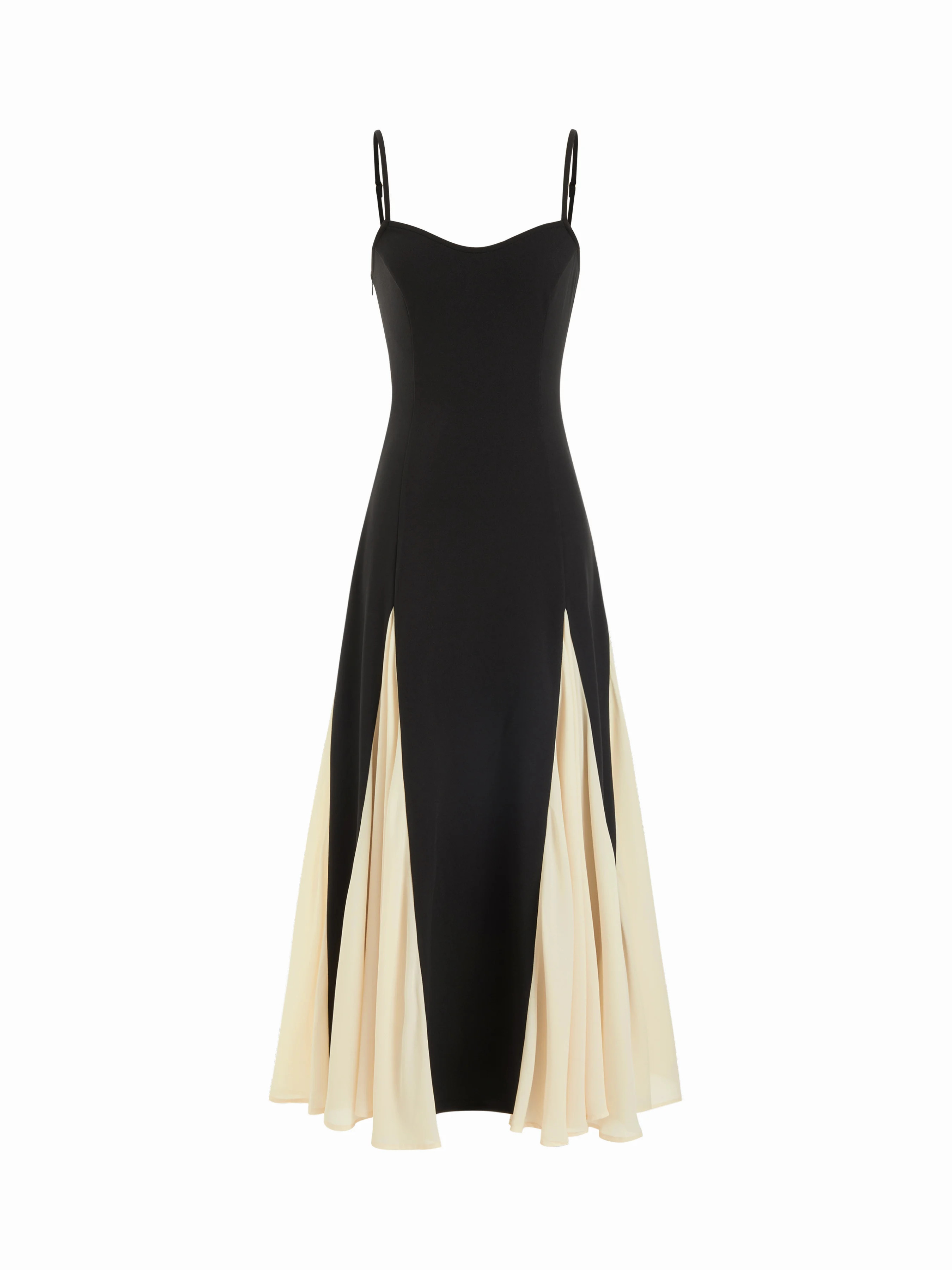 Color-Blocked Scoop Neck Flared Maxi Dress | Cider