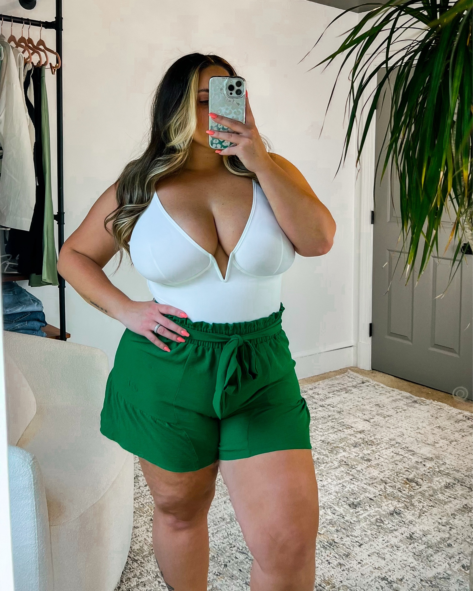 Ruffle shorts on sale for $14.99! 

Shown in size XXL 

#LTKMidsize #LTKSaleAlert #LTKootd