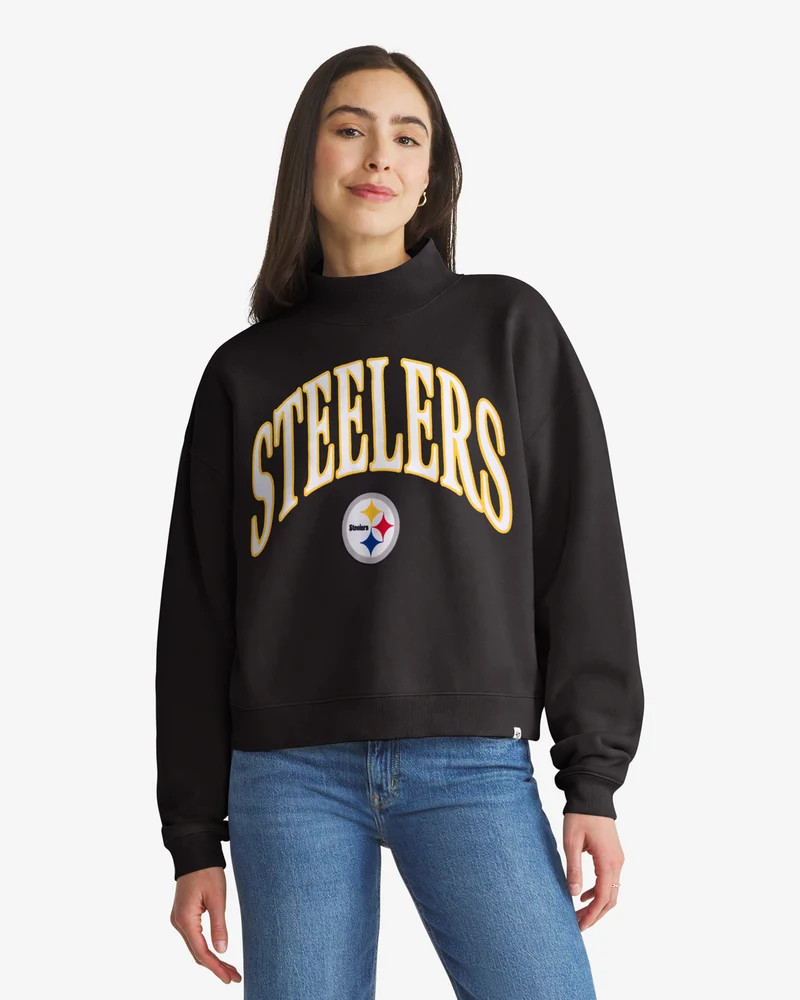PITTSBURGH STEELERS VANTAGE '47 WOMEN'S MOCK NECK PULLOVER - Jet black | '47Brand