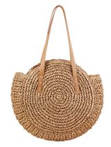 'Jessica' Rattan Round Oversized Beach Tote Bag (5 Styles) | Goodnight Macaroon