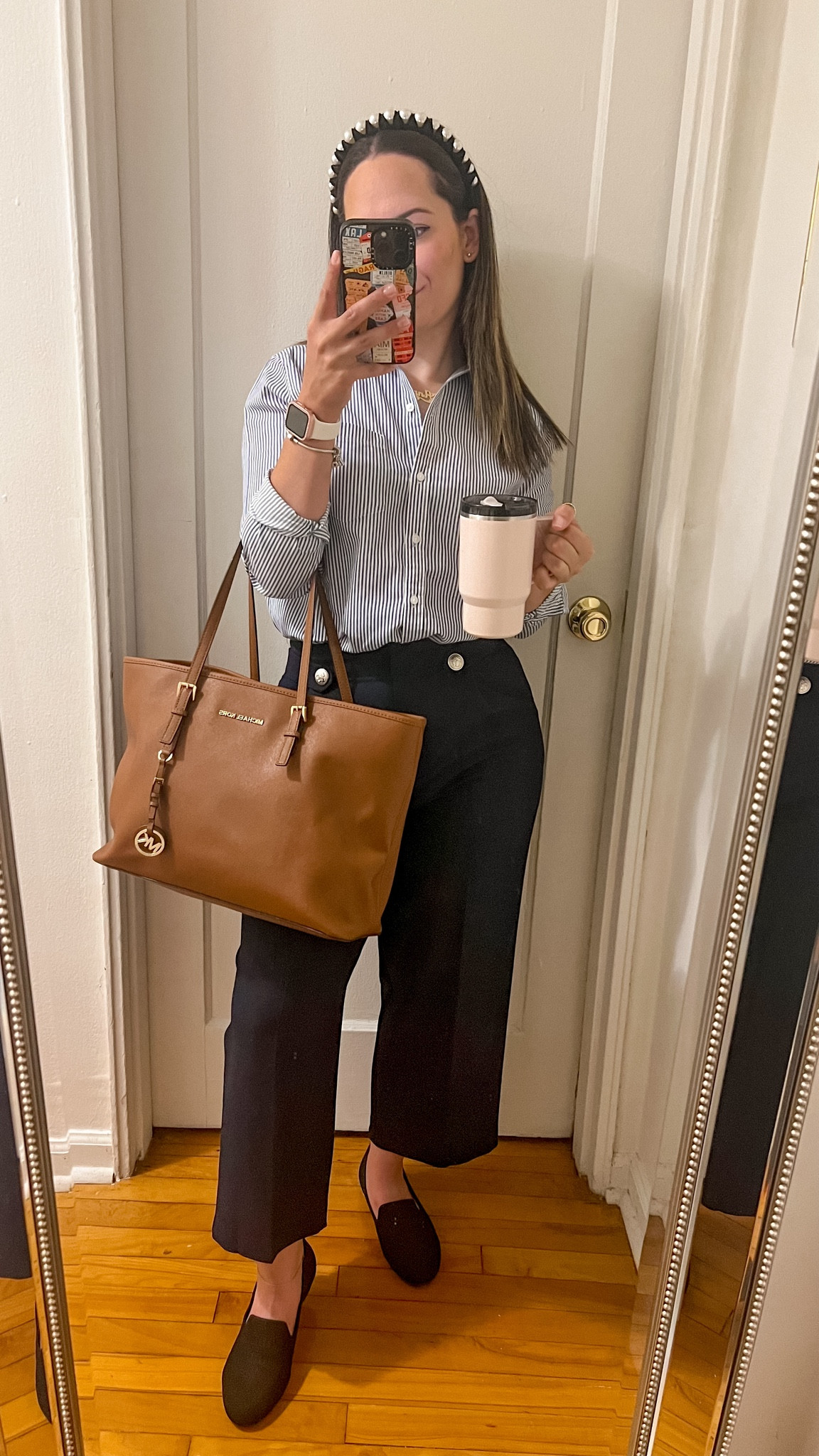 Internship OOTD 
Top: Old Navy 
Pants: Primark
Shoes: Walmart 
Bag: Michael Kors 

#LTKWorkwear