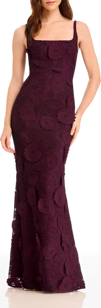 Lorena Floral Appliqué Mermaid Gown | Nordstrom