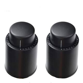 Silicone Wine Bottle Stopper Set of 2 with Vacuum Seal and Time Scale, Reusable Preserver for Wine and Champagne Bottles | The Home Depot