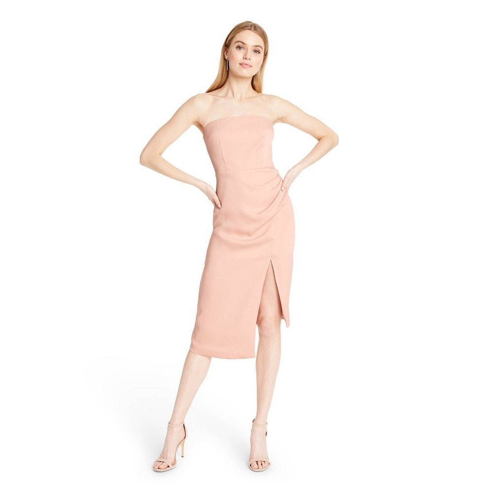 Women's Strapless Side-Slit Dress - CUSHNIE for Target Blush Pink 2 | Target