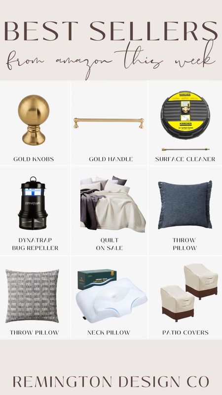 Amazon Bestsellers - Gold handle - Gold bar - pressure washer - Dynatrap - quilt - throw pillows 

#LTKHome