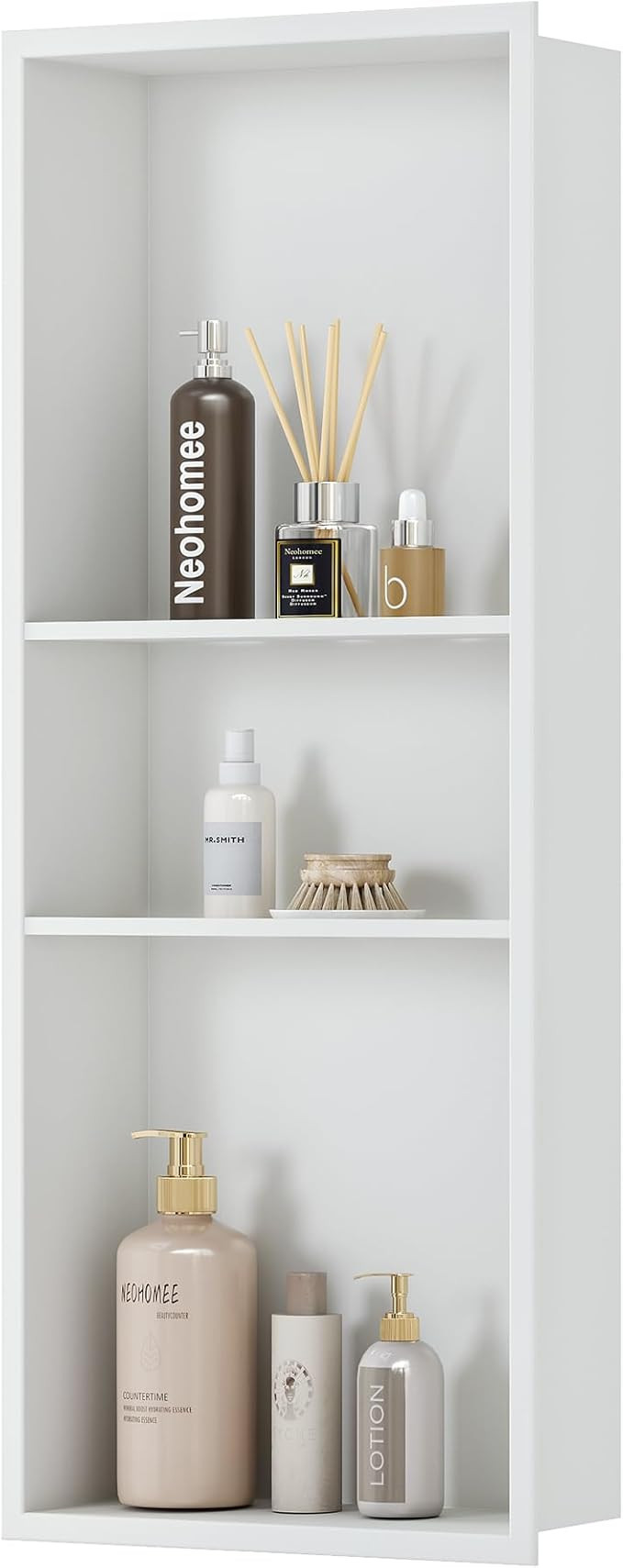 Neodrain 12X30 in Shower Niche, 3 Layers White Wall Niche Stainless Steel Wall Niche NO Tile Need... | Amazon (US)