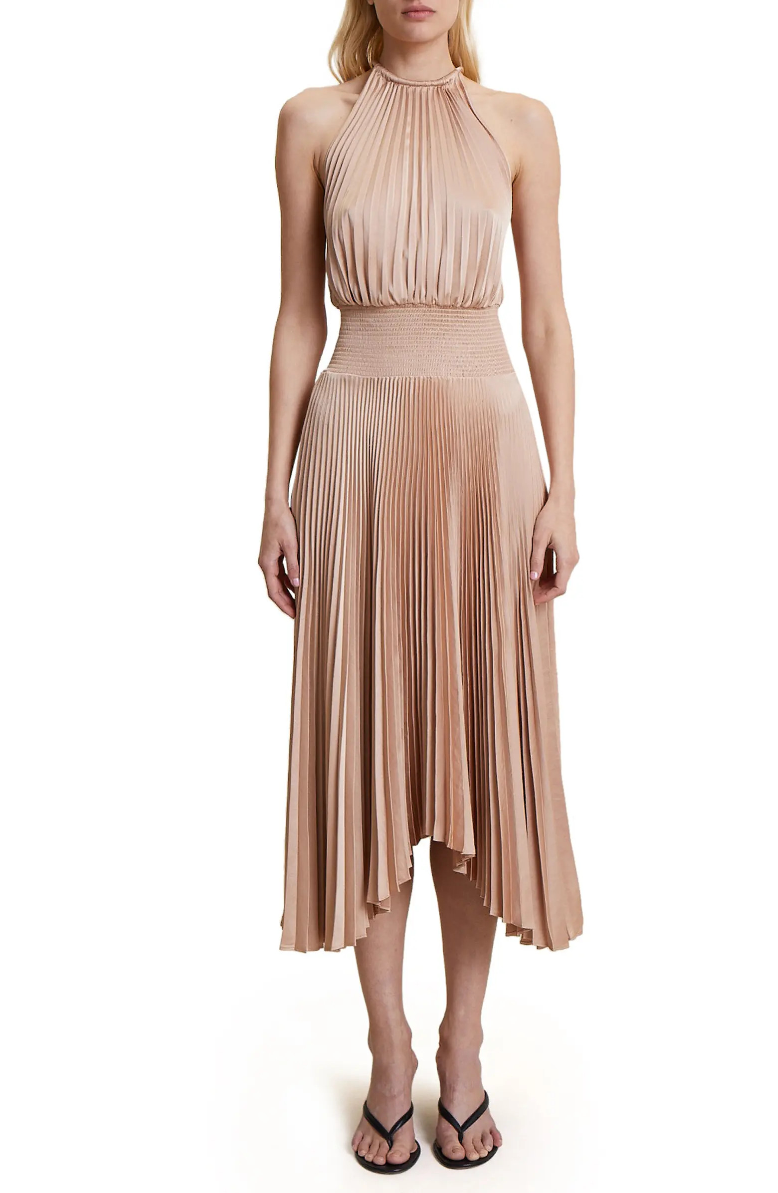 Renzo II Pleated Sleeveless Midi Dress | Nordstrom