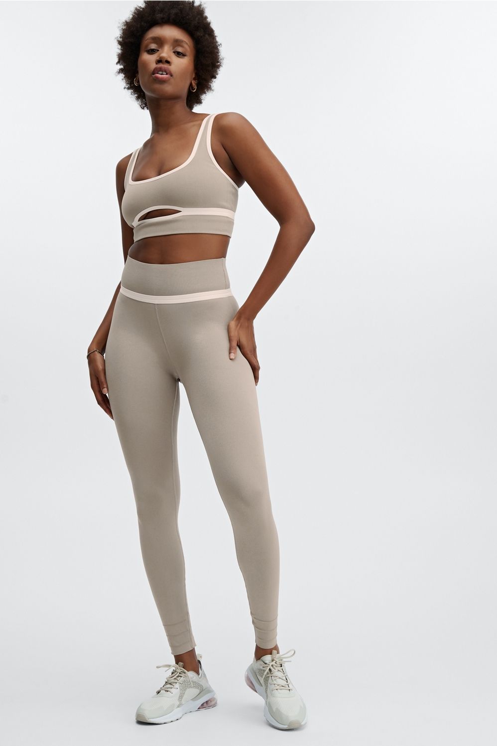 High-Waisted SculptKnit® Cut Out Back Legging | Fabletics - North America
