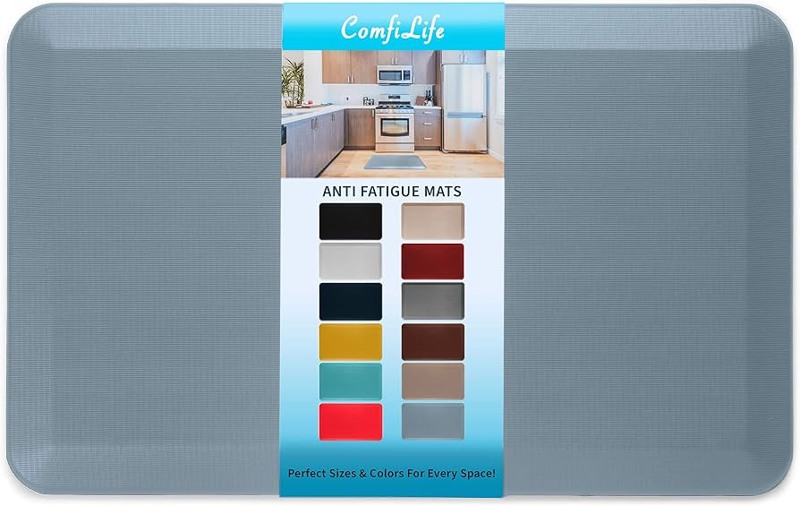 ComfiLife Anti Fatigue Floor Mat \u2013 3/4 Inch Thick Perfect Kitchen Mat, Standing Desk Mat \u2... | Amazon (US)