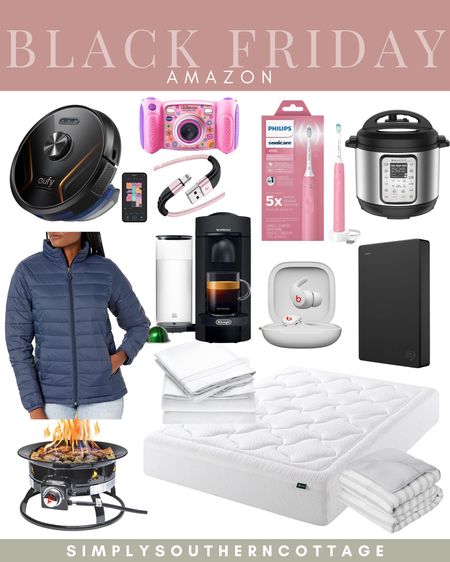 amazon black friday deals / best of black friday / amazon puffer jacket / eaufy vacuum / insta pot / phillips tooth brush / kids camera / charger / nespresso machine / grean tea mattress / mellani sheets / beats / fire pit 

#LTKHoliday #LTKsalealert #LTKCyberweek