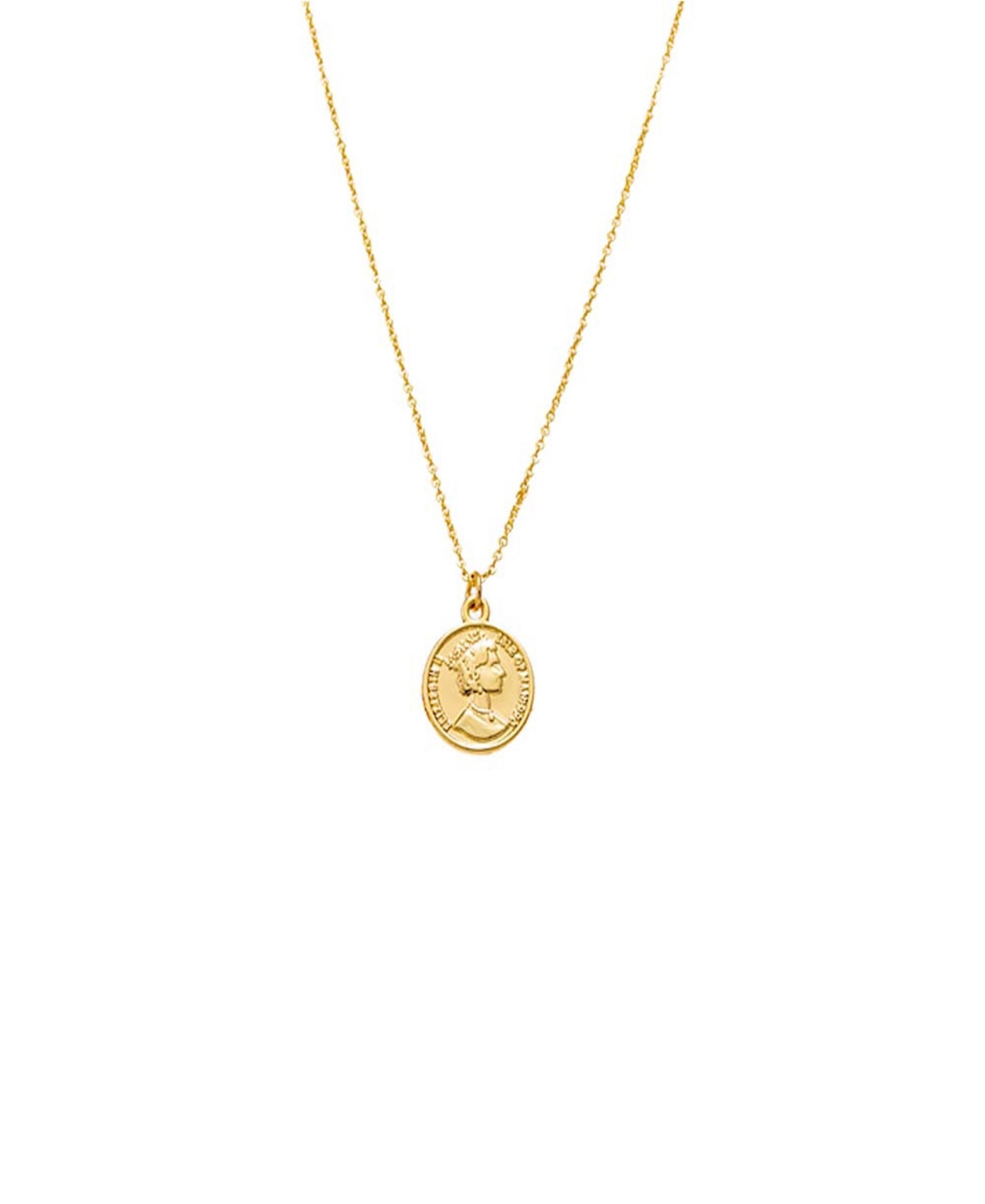 by Adina Eden Lira Gold Plated Coin Pendant Necklace - Gold | Macy's