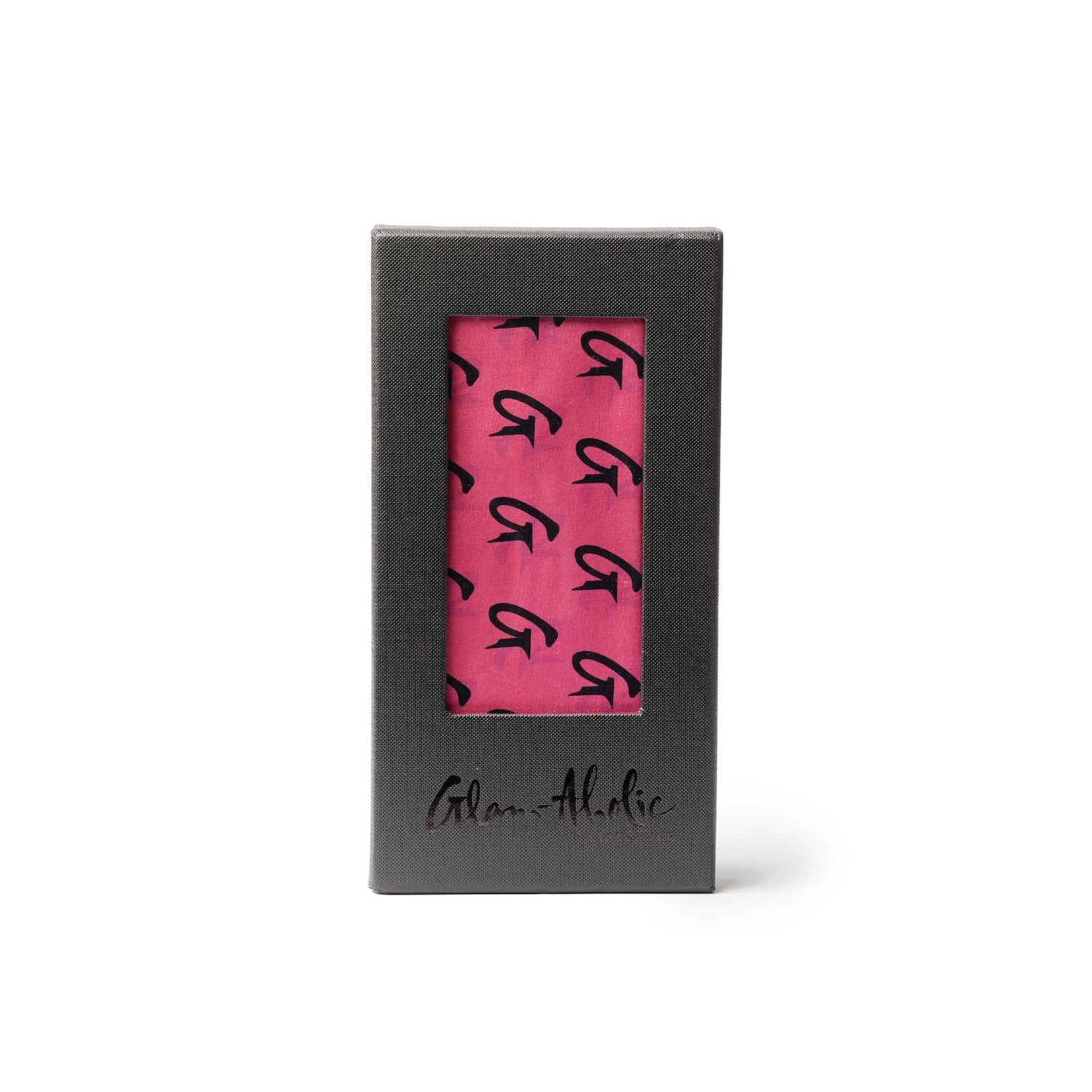 MEDIUM MONOGRAM SILK SCARF - HOT PINK | Glam-Aholic Lifestyle