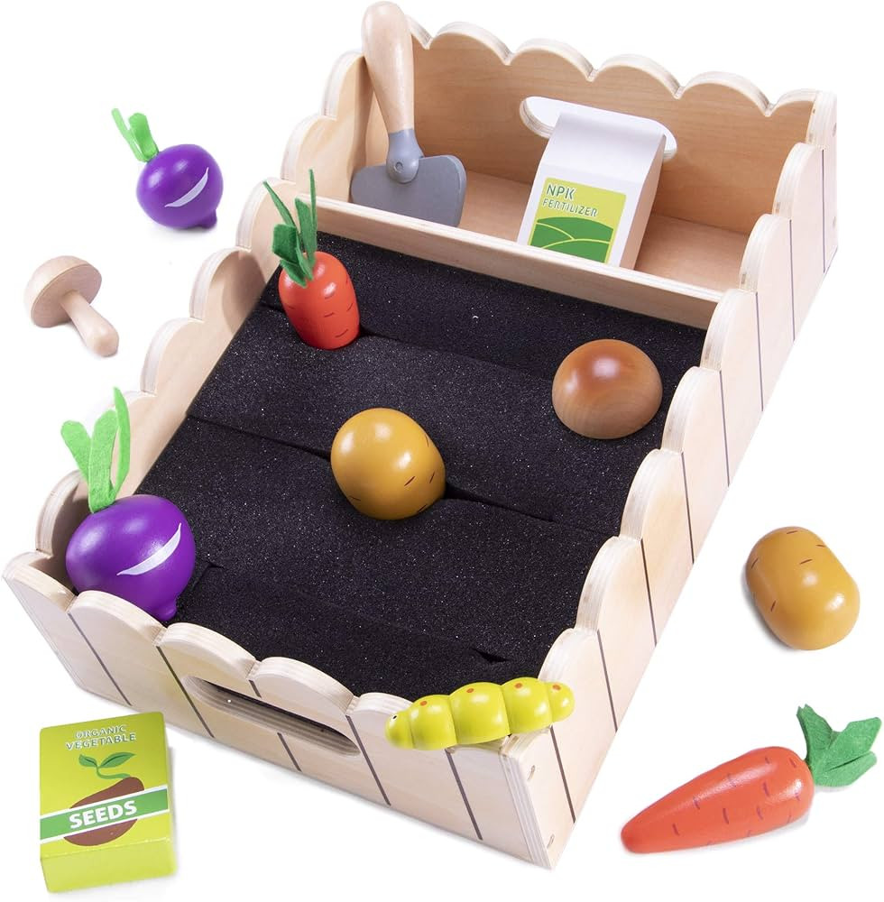 My Little Garden | Growing Vegetables Wooden Playset Activity for Children | Includes Carrots, Be... | Amazon (US)