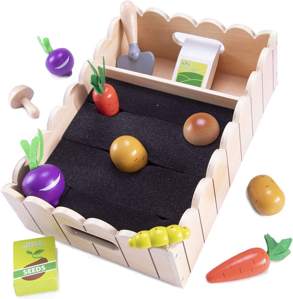 My Little Garden | Growing Vegetables Wooden Playset Activity for Children | Includes Carrots, Be... | Amazon (US)