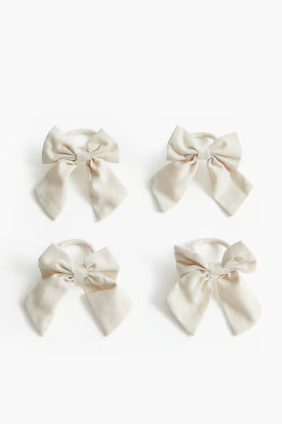 H & M - 4er-Pack Serviettenringe mit Schleife - Beige - Zuhause | H&M (DE, AT, CH, NL, FI)