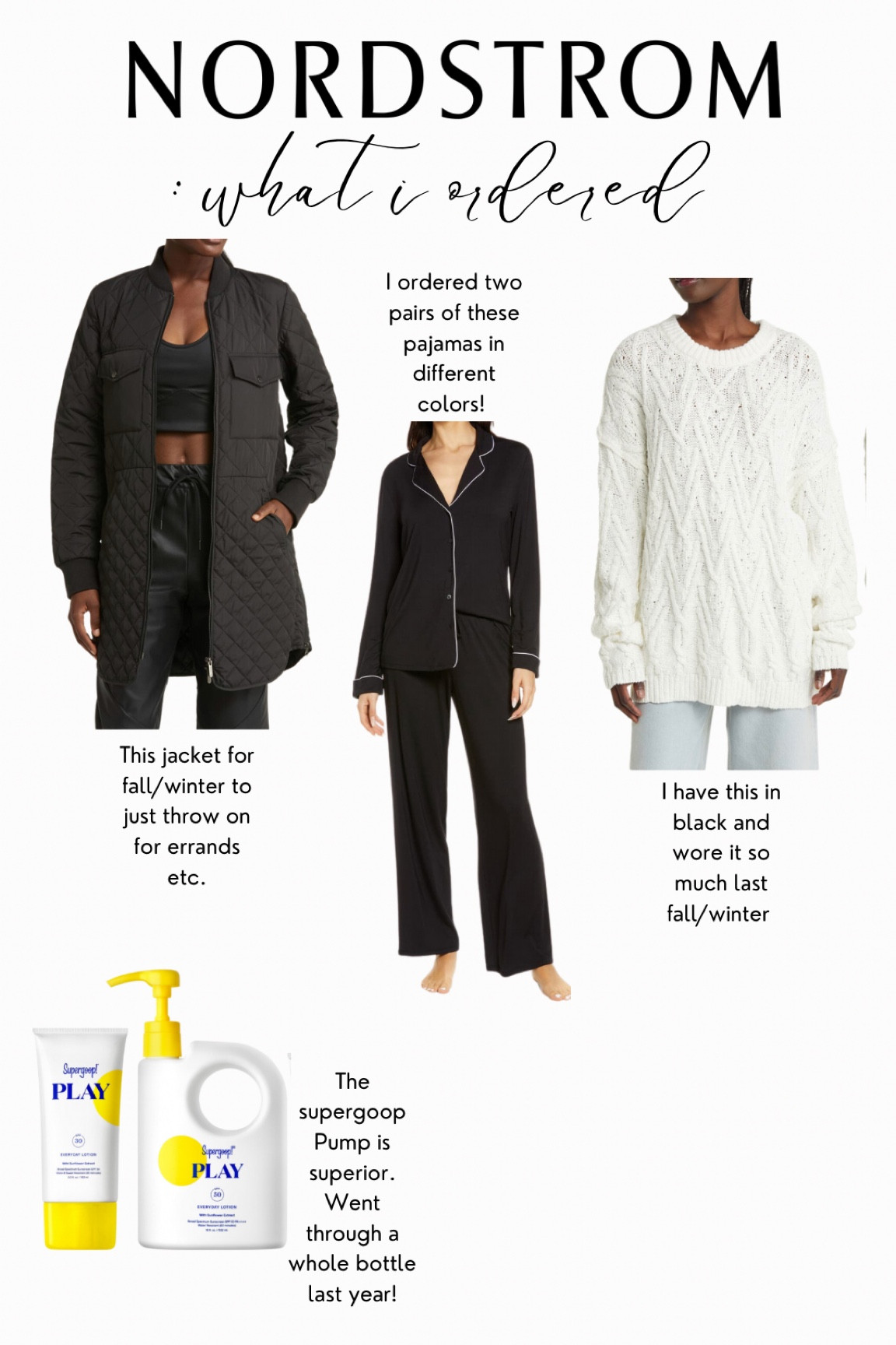 A few of the things I ordered from the Nordstrom sale! So excited to be buying stuff for fall/winter - my favorite season! 

#LTKbeauty #LTKsalealert #LTKxNSale