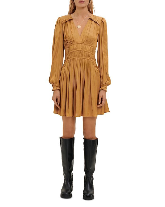Rianne Smocked Satin Dress | Bloomingdale's (US)