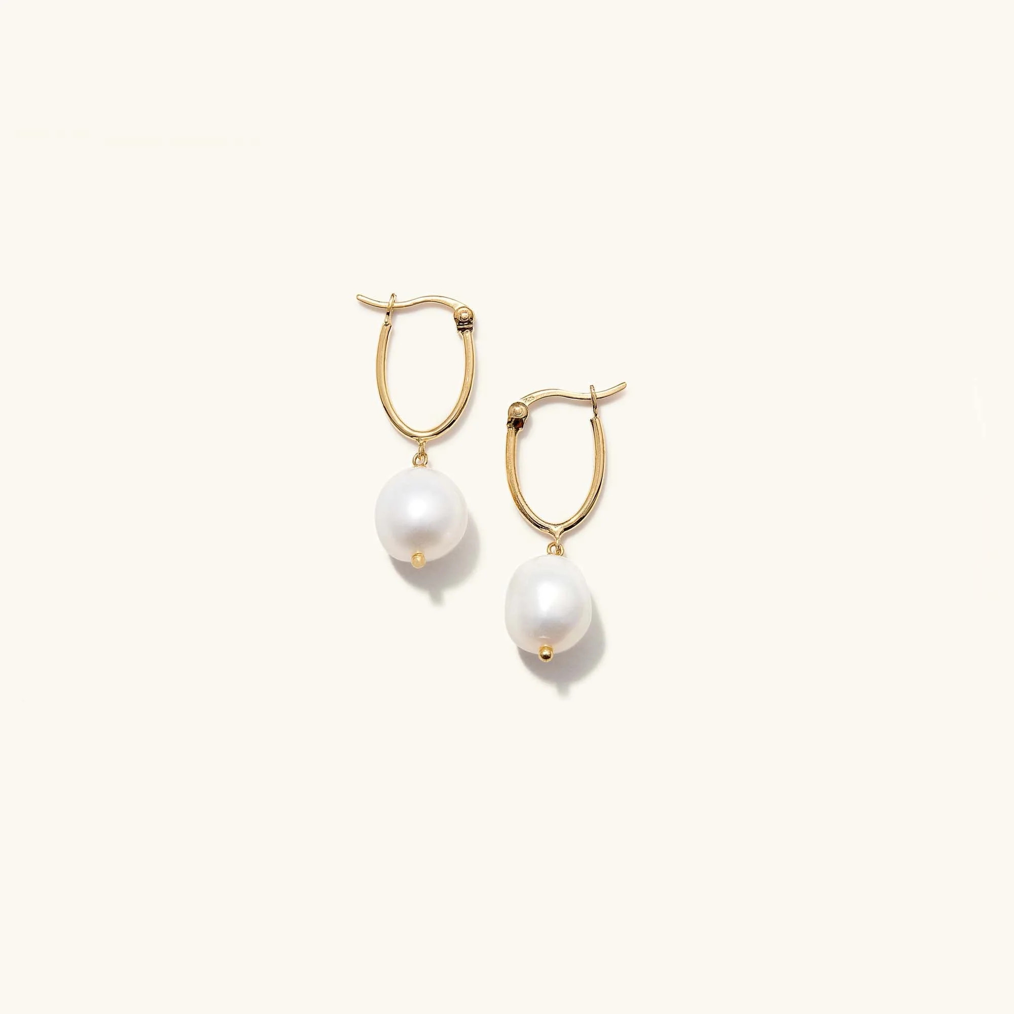 Organic Pearl Hoops | Mejuri Fine Crew