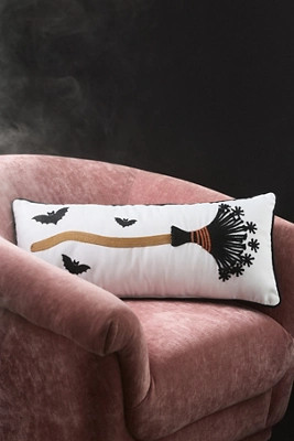 Halloween Icon Embroidered Indoor/Outdoor Pillows | Anthropologie (US)
