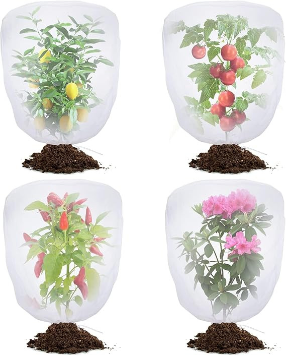 Bird Netting for Garden Protection - 4 Pack Garden Netting Pest Barrier with Drawstring,3.3Ft x 2... | Amazon (US)