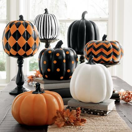 Multi Stripe Designer Pumpkin | Grandin Road