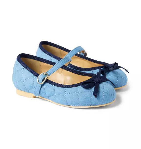 Quilted Denim Ballet Flat | Janie and Jack