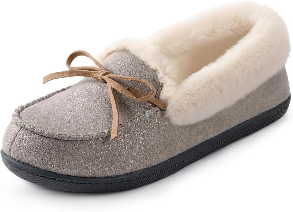 RockDove Women's Caroline Glittered Moccasin Slipper | Amazon (US)