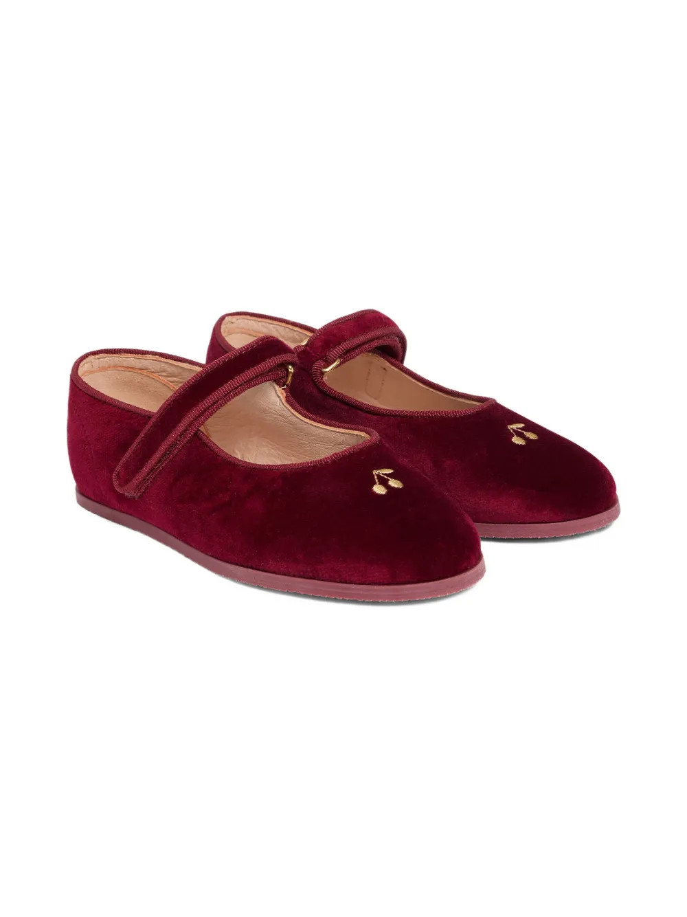 Bonpoint Bailarinas Con Cereza Bordada | Rojo | FARFETCH ES | Farfetch Global