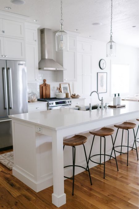 In our all-white kitchen I love to use wood accent pieces to warm it up- things like wood cutting boards, wood risers and wood barstools. 

#LTKFind #LTKhome #LTKstyletip
