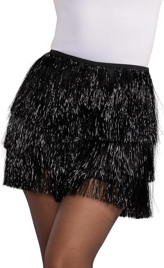 Tipsy Elves Women's Tinsel Fringe Shorts - Cute Festival and Holiday Party Wear for Women | Amazon (US)