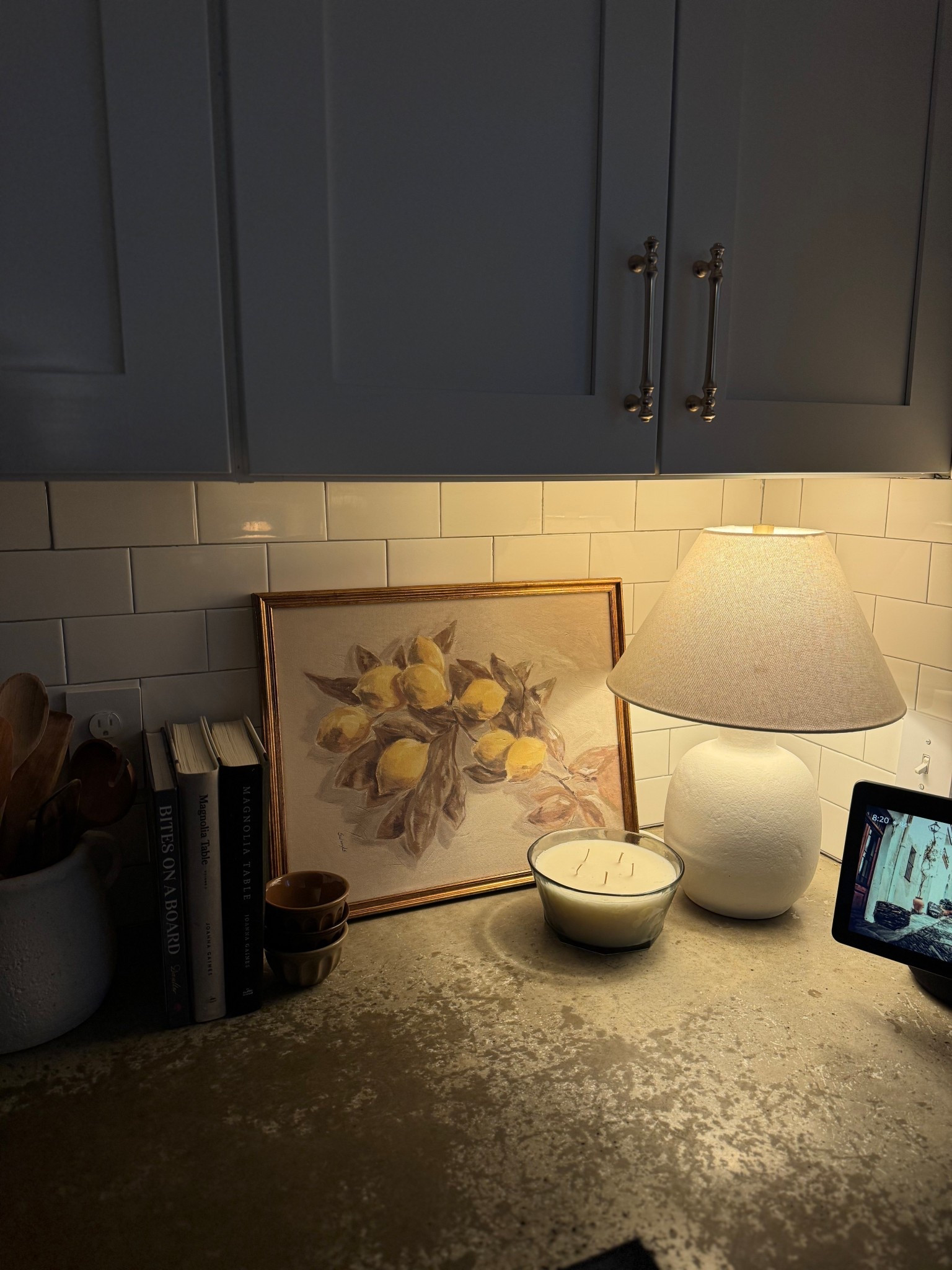 Lemon photo for our kitchen 💛 absolutely loove the color this adds. It’s brighten than our usual one here so it made me happy to swap out for the season! Candle was clearance 🫶🏼 

Target sale, target decor, Target home, lemon canvas, kitchen canvas, artwork, summer artwork 

#LTKHome #LTKFindsUnder50