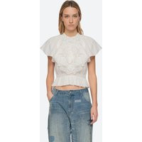 Holden Flower Flutter Sleeve Top | Size: XS | Color: White | Curio