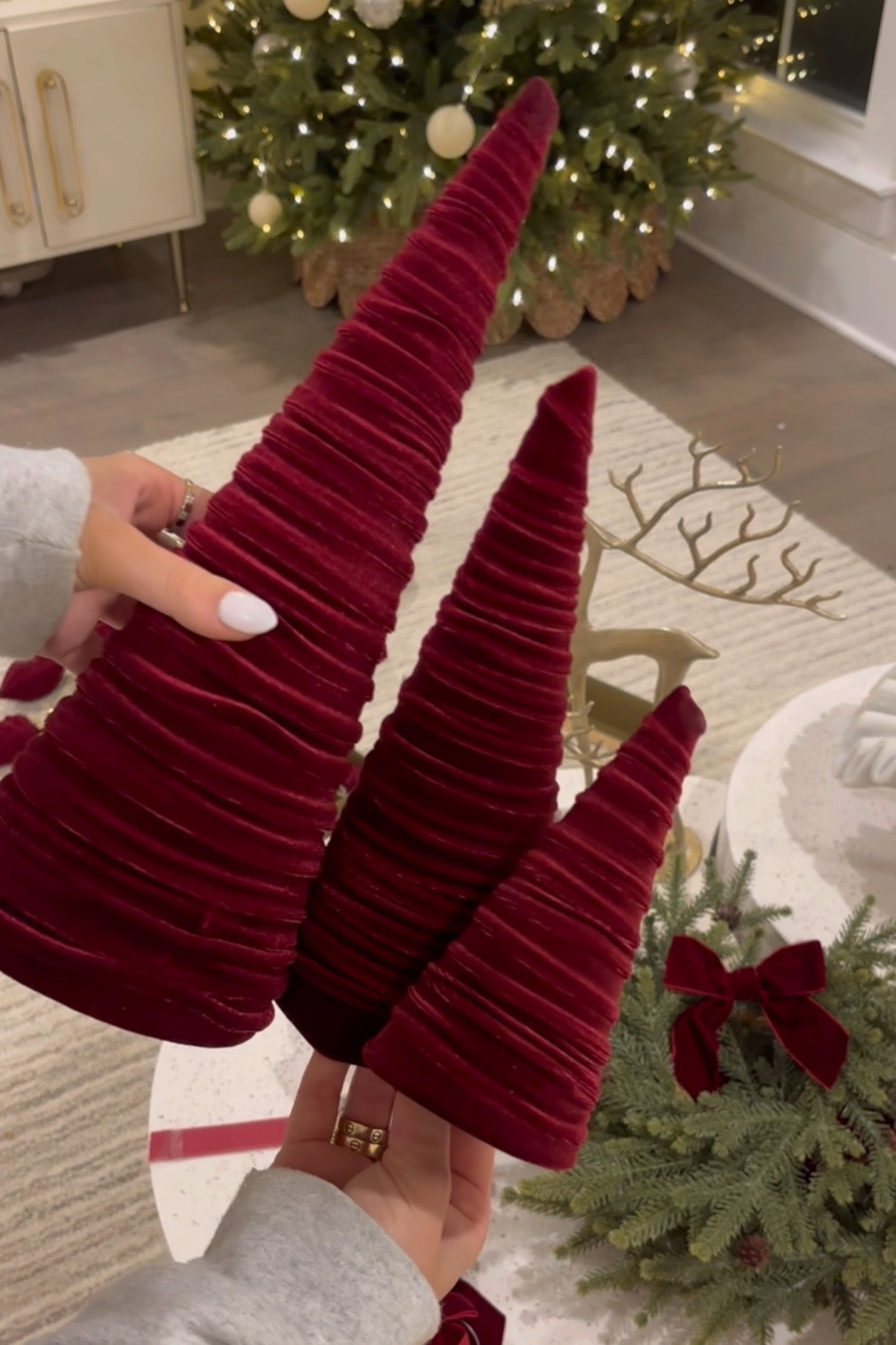 Burgundy velvet Amazon Christmas trees! 

#LTKFindsUnder50 #LTKHome #LTKHoliday
