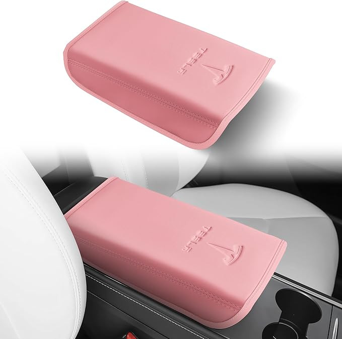 Armrest Cover Designed for Tesla Model 3/Y 2017-2023 2024,Leather Center Console Cover for Tesla ... | Amazon (US)