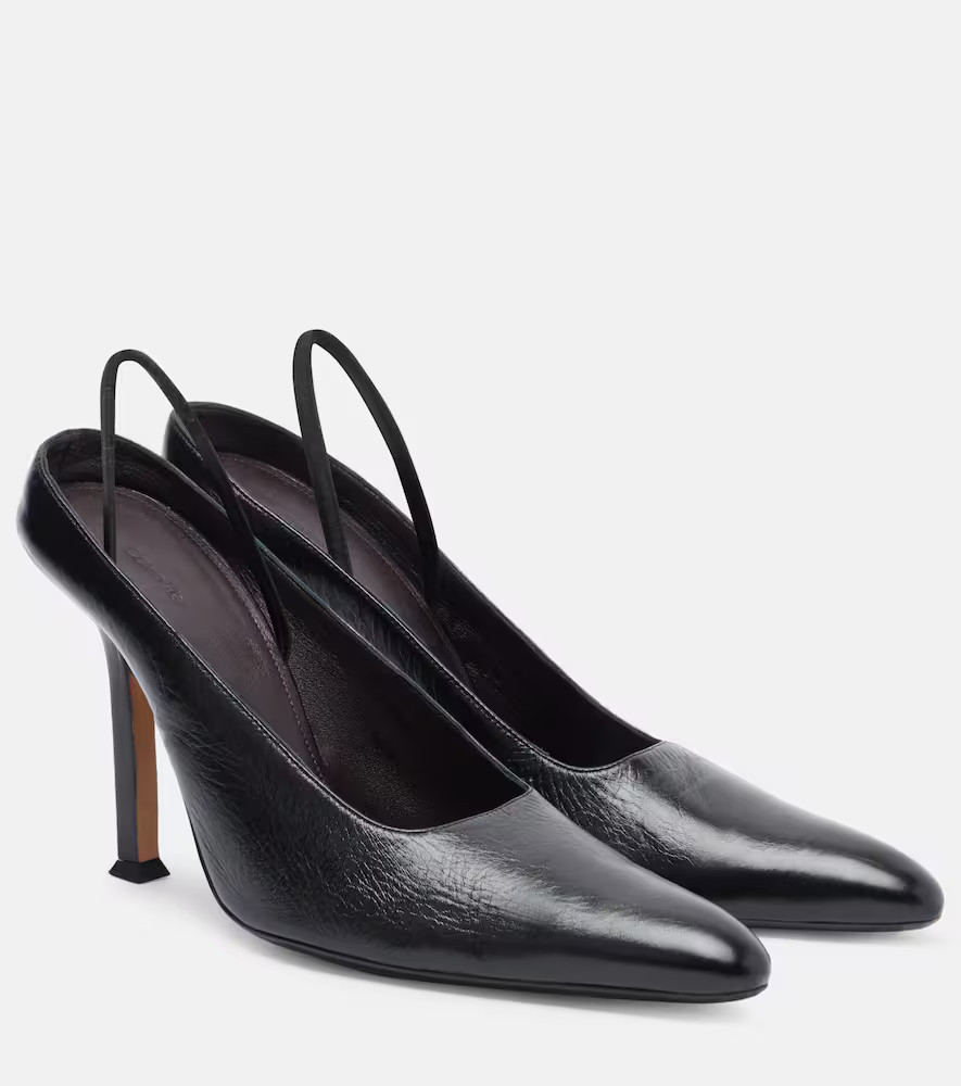 Calvin Klein Collection Suki leather slingback pumps | Mytheresa (US/CA)