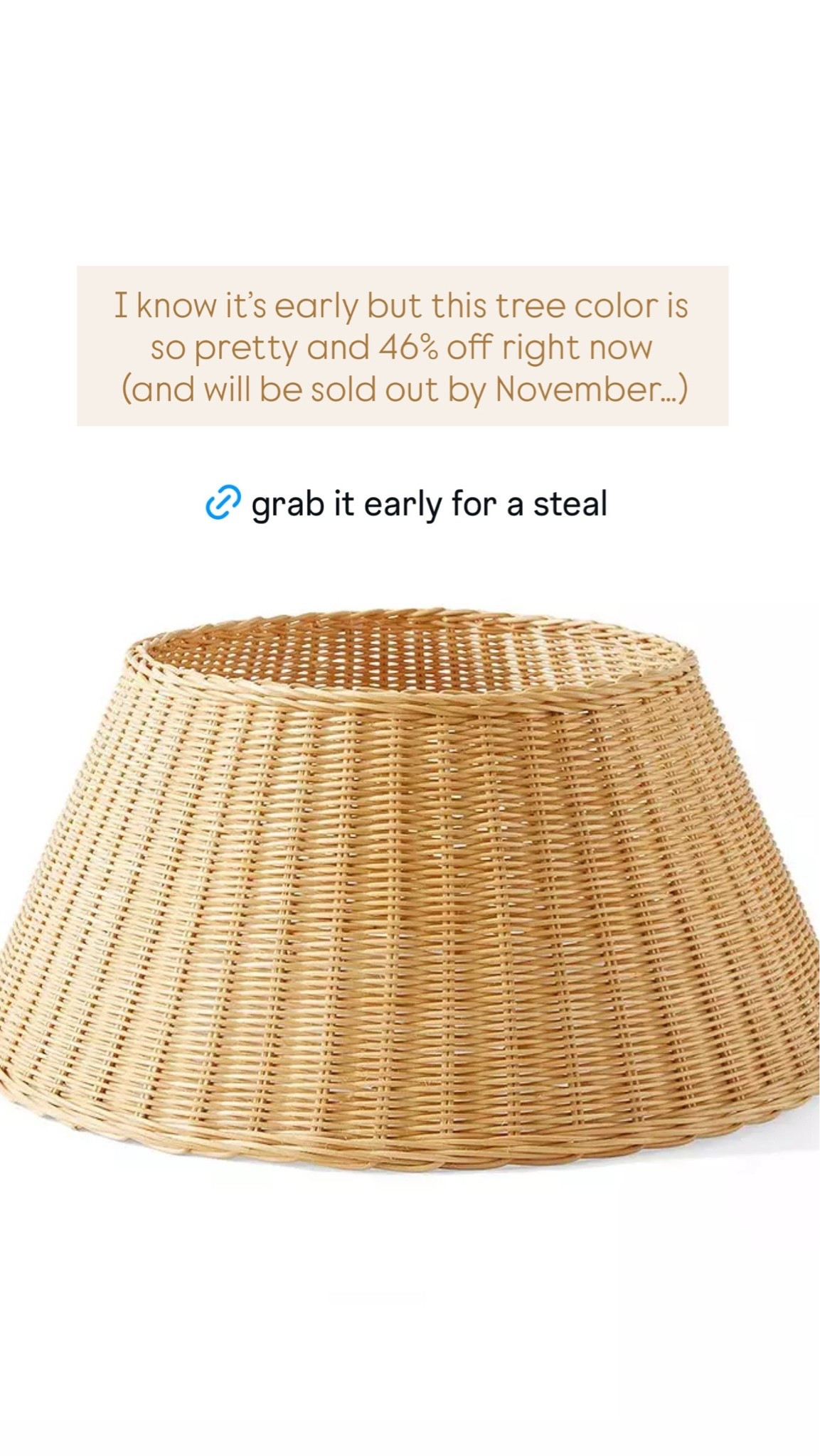 I know it’s early but this wicker tree color is so gorgeous and 46% off right now (and will be sold out by fall!)

#LTKSaleAlert #LTKHome #LTKSeasonal