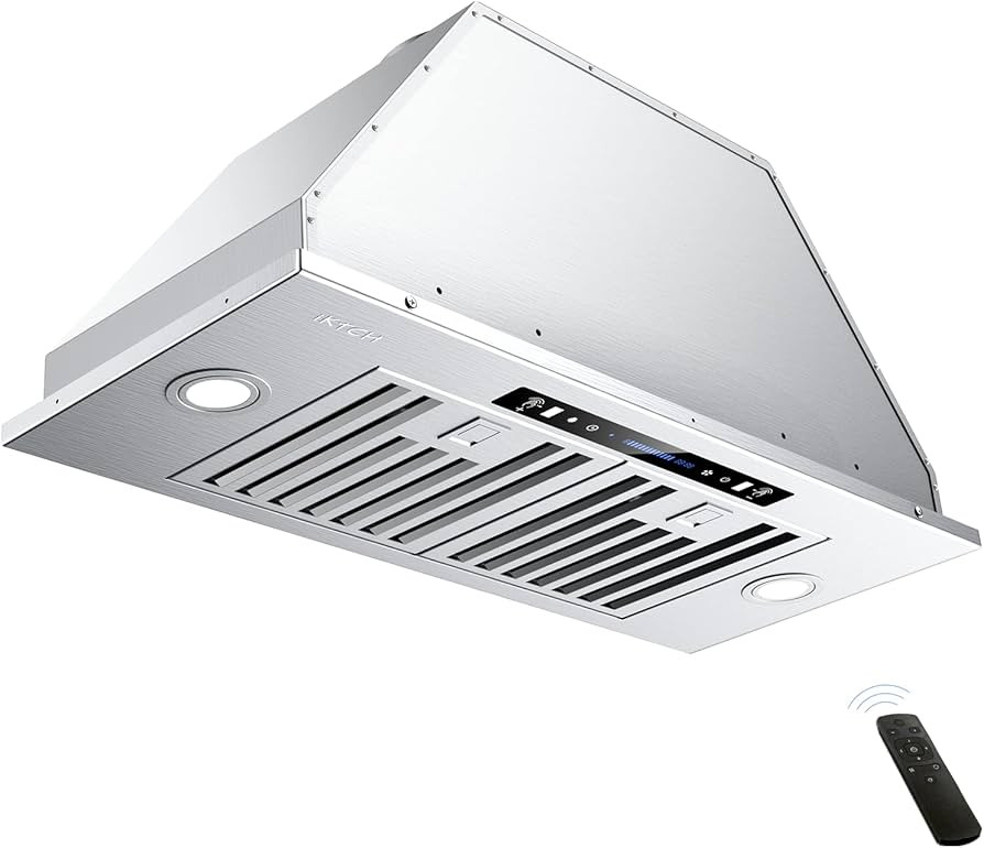 IKTCH 30 inch Built-in/Insert Range Hood 900 CFM, Ducted/Ductless Convertible Duct, Stainless Ste... | Amazon (US)